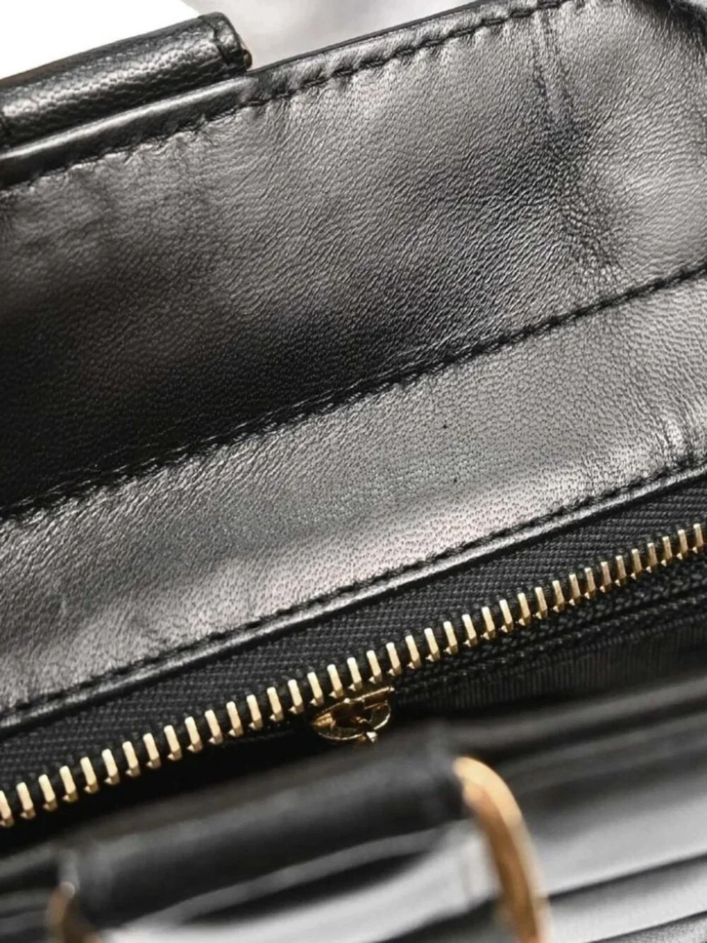Chanel Black Lambskin Choco Bar Tote Handbag